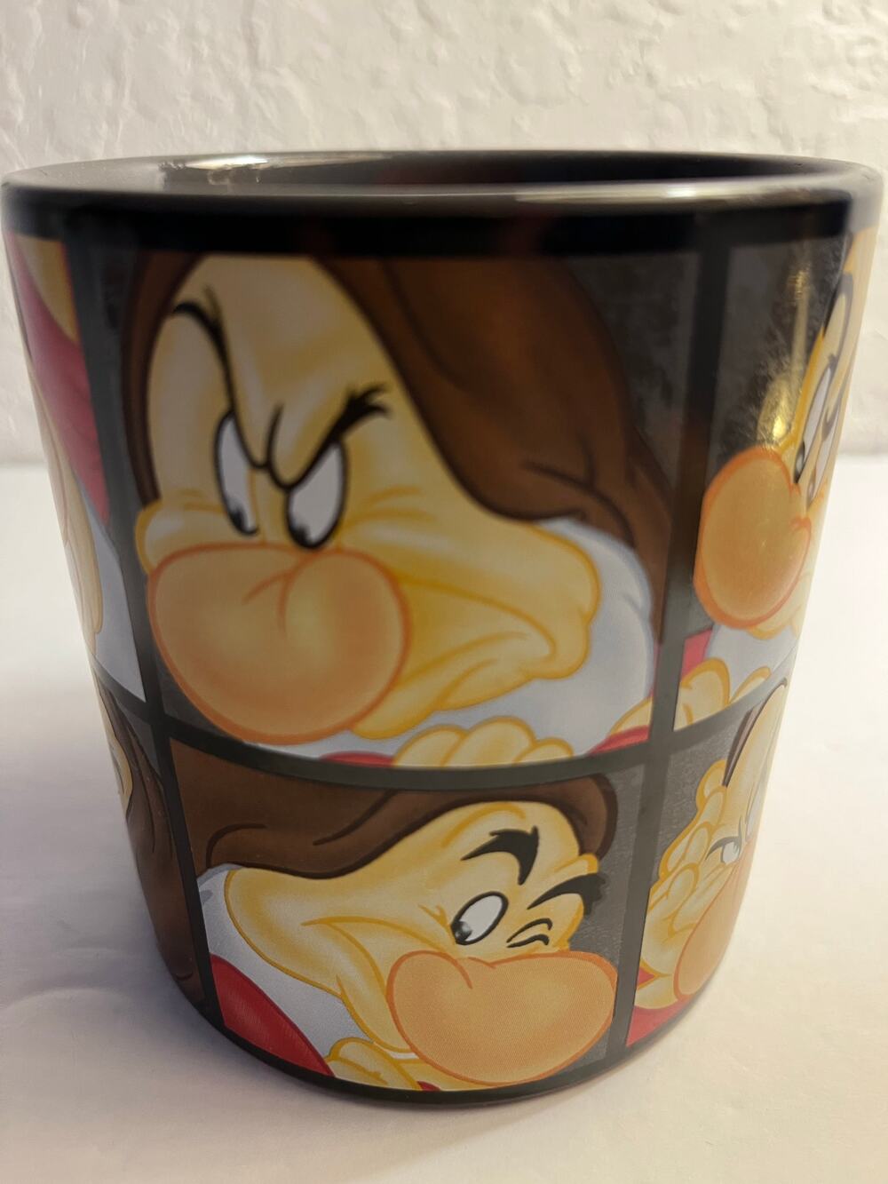 Many Faces of Grumpy Dwarf Tea Coffee Hot Chocolate Mug Cup Disney Collectible